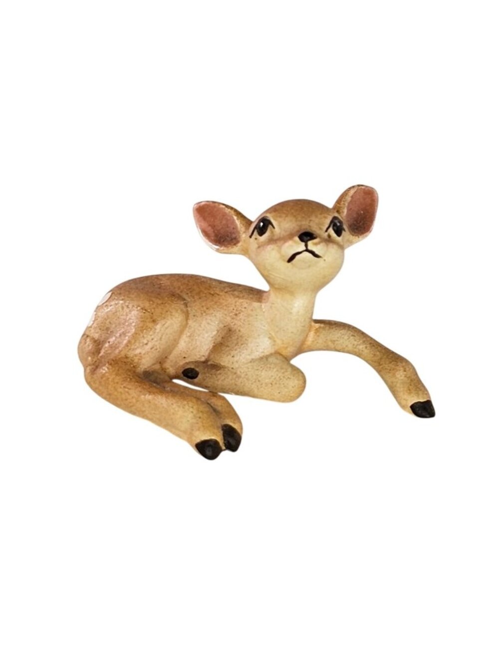 Hagen Renaker Aurasperse Fawn Lying Leg Out Miniature Figurine Baby Deer RARE
